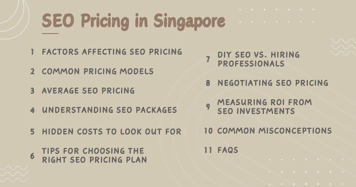 SEO Pricing in Singapore